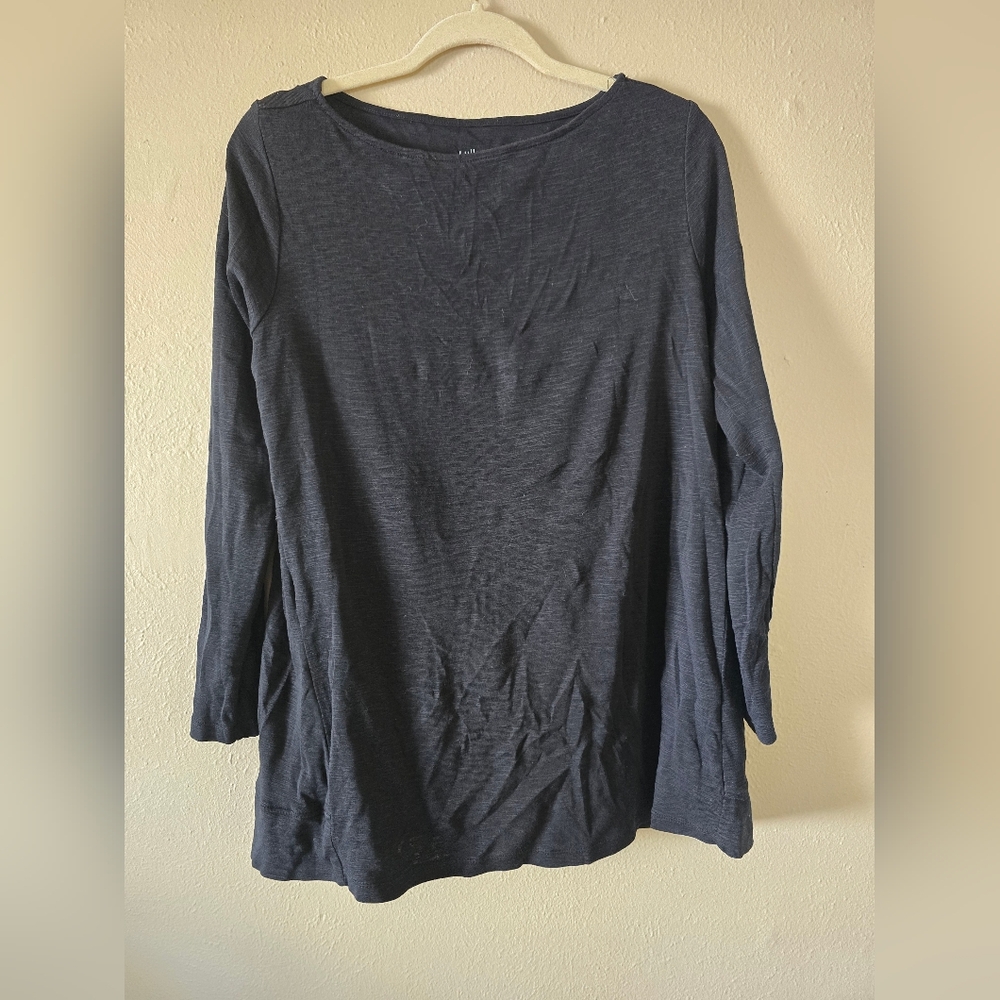 J. Jill Charcoal Long Sleeve Women's Top